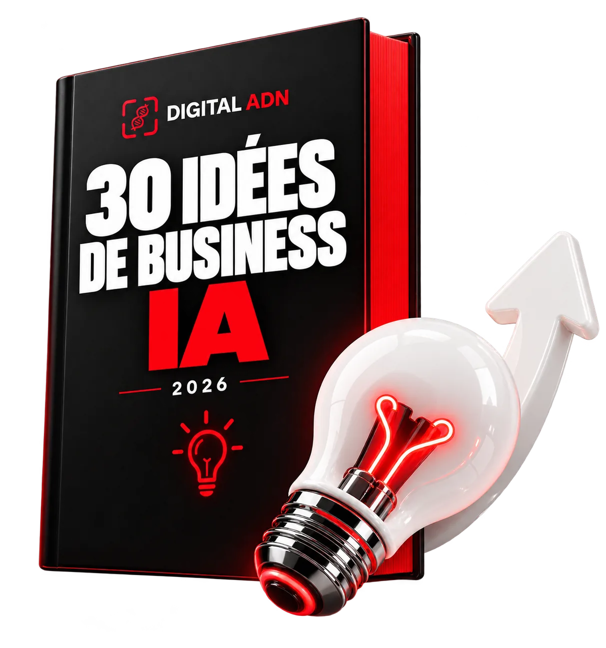 Concept visuel du futur bonus sur les idées de business IA
