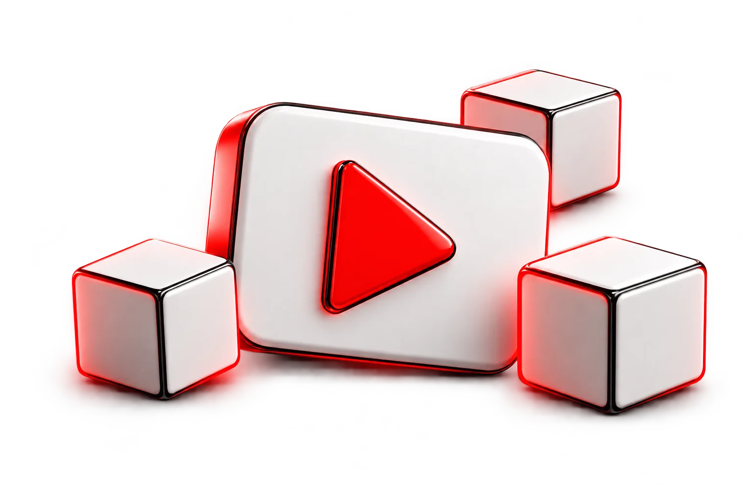 Icône vidéo et blocs créatifs