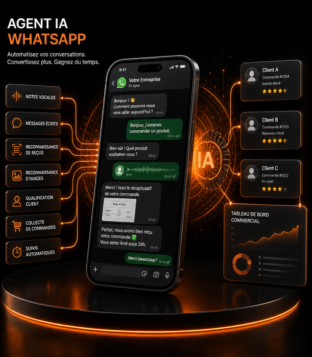 Illustration premium — Agent IA WhatsApp