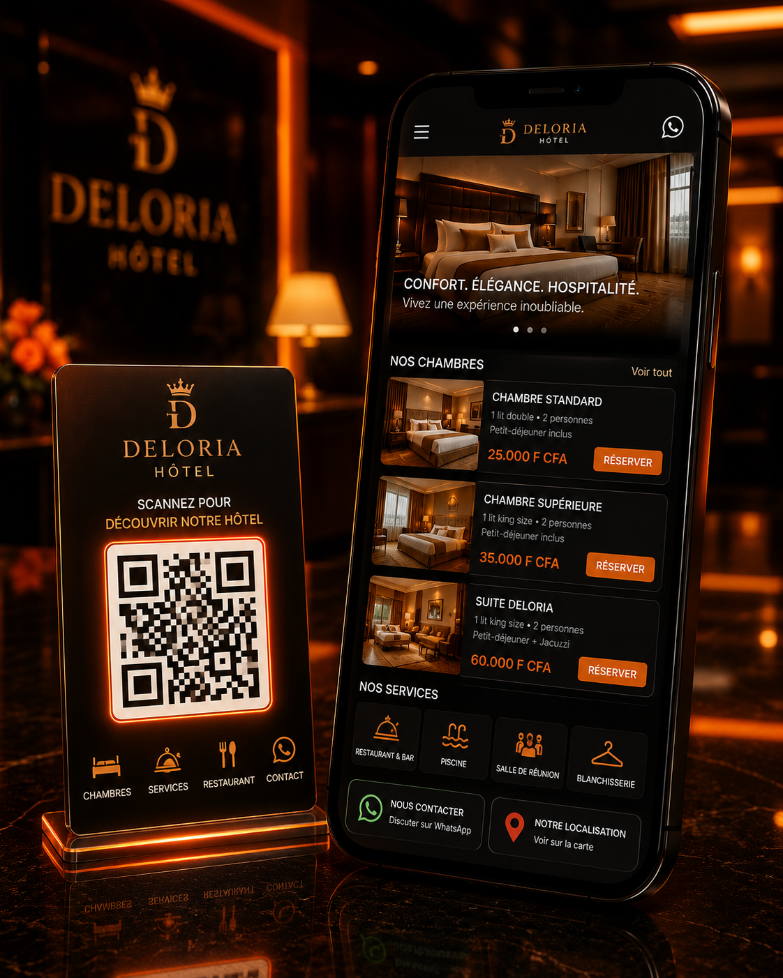 Catalogue QR pour hôtel
